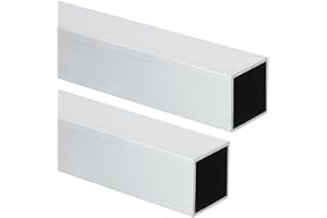 MECCANIXITY Aluminum Square Tubing,1.18"x1.18"x14" Long 0.04" Wall Thick 6063 Aluminum Square Tube Seamless Structural Metal Profile Hardware for Construction DIY Home Decor Furniture 2pcs