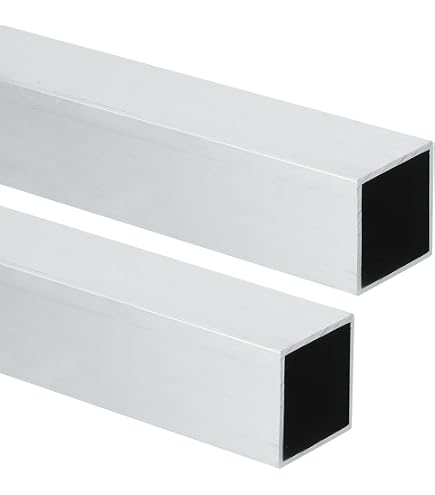 DMiotech Lot de 2 tubes carrés en aluminium 6061 (51 mm x 25 mm x 3,2 mm) de 300 mm de long pour construction de châssis de machines, projets de bricolage
