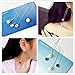 KOREA-JIAEN Imitation Pearl Earrings S925 Silver Plated Base Double Sided Tassel Ear Line (Green)