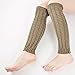 2 Pairs Womens Winter Warm Cable Knit Leg Warmers Knitted Crochet Long Knee Socks