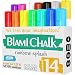 Blami Arts Chalk Markers and Chalkboard Labels Pack -14 Erasable Liquid Ink Pens - Non Toxic Extra Gold and Silver Colors Included - Reversible Tips and Erasnig Sponge