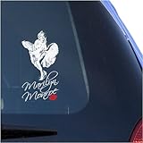 Marilyn Monroe Clear Vinyl Decal Sticker for Window, with Sexy Red Lips Sign Art Print
