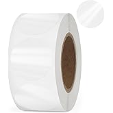 Meitaat Clear Round Label 1 Inch Circle Sticker Self-Adhesive Transparent Dot Wafer Seal Label Waterproof Removable for Retail Package Envelope Roll of 500 PCS