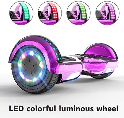 MARKBOARD Hoverboard, Bluetooth 6.5 Pouces Self Balancing Scooter Overboard Enfant Gyropode Hoverboard Tout terrains avec Roues Flash LED E-Scooter Auto-équilibrage,Cadeau pour Les Enfants