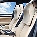 Anyshock Car Headrest Memory Foam Car Neck Pillow Travel Auto Head Neck Rest Cushion with Ergonomically for Adjust Sitting Position Relief Pain of Back/Spine/Coccyx in Travel/Office/Home/Car(Beige)