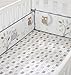 Cuddletime Starry Night Owls Crib Bumper, Gray