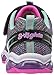 Skechers Kids Girls' Glimmer Lights Sneaker, Black/Multi, 3 M US Little Kid