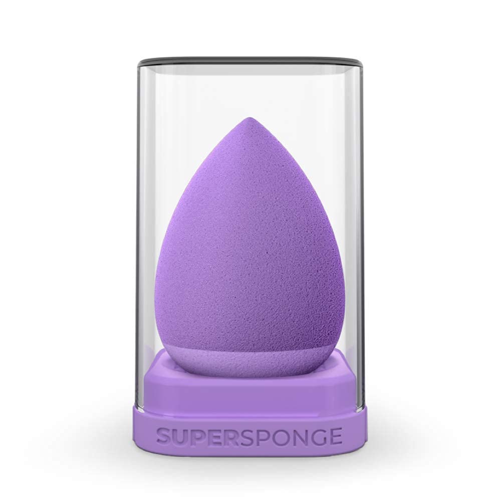 SUPER SPONGE ORIGINAL World's First Absorption Proof Makeup Sponge for Foundations, Powders & Creams, Vegan, Cruelty Free, latex free (Violet)