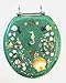 Daniel's Bath & Beyond Polyresin Round Seahorse Toilet Seat, 17