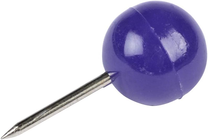 JAM PAPER Colourful Push Pins - Round Head Map Thumb Tacks - Purple Pushpins - 100/Pack - Image 4
