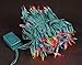 Novelty Lights 140 Light Chasing Patio Party Christmas Mini Light Set, Multi, Green Wire, 46.5' Long