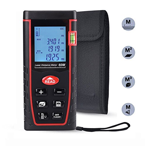 Buy Laser Distance Measure, ieGeek 196ft Handheld M/In/Ft Laser Distance Meter Measuring Device