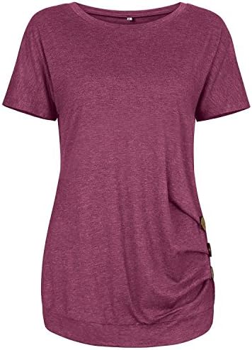 Rankei Women's shor Sleeved Women's Fashion,Medium,Redwine