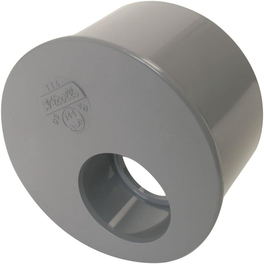 Ø 93/50 mm Tampon de réduction simple MF PVC pour adaptation sur tube non prémanchonné gris
