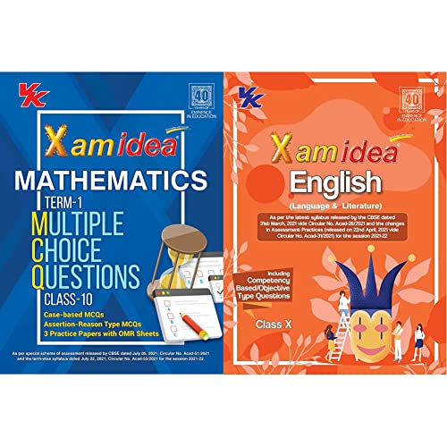 Xam Idea CBSE MCQs Chapterwise For Term I, Class 10 Mathematics Standard & Xamidea English Language and Literature CBSE Class 10 Book (For 2022 Exam)