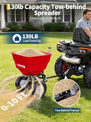 Heavy Duty 130 lbs Tow-Behind Broadcast Spreader photo 9