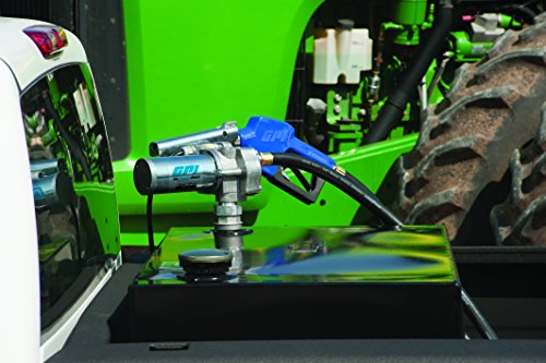 GPI 110000-100, M-150S-AU Fuel Transfer Pump, 15 GPM, 12-VDC, 0.75-Inch Automatic Unleaded Nozzle, 0.75-Inch X 12-Foot Hose, 18-Foot Power Cord & Adjustable Suction Pipe