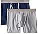Pact Men's Boxer Brief Underwear (2-Pack) Organic Cotton, Breathable, Snug Fit, Heather Grey/Navy, Medium