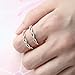 Barogirl Twist Ring Engagement Ring Wedding Bands Rose Gold Rings Jewelry for Women and Lovers YR905(8)