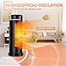 Space Heater - TRUSTECH Tower Heater 1500W 70° Oscillation with Remote Control, Overheating & Tip-Over Protection, Adjustable Thermostat, 12H Timer Portable Ceramic Space heater for Office, Indoor Use