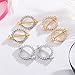 vcmart 2pcs Circle of Life Nipplerings Clear Gems Shields 14G
