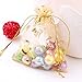 Wudygirl 100 PCS Organza Bags 3.54X4.72 inches Small Jewelry Bags with Drawstring Wedding Christmas Party Lavender Sachets Soaps Marbles Coins Bag (Mix Heart)