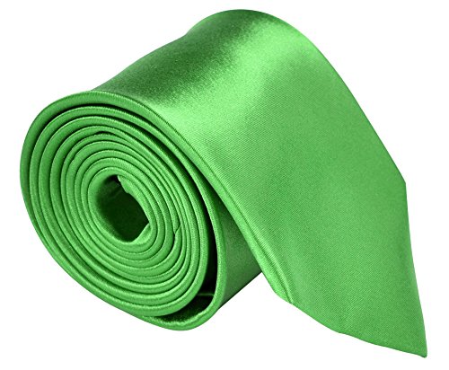 Moda Di Raza - Mens Tie Fashion Necktie 3.5 inches Satin Finish - Green