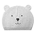 ERISO Unisex Baby Striped Bear Cap Soft Knitted Beanie Newborn Hat (0-3 Months, Bear)