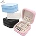 LELADY Travel Jewelry Box, Small Jewelry Box Mini Travel Jewelry Case Portable Faux Leather Jewelry Ring Boxes Holder for Women Girls (Pink)