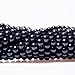 RUBYCA 200Pcs Czech Tiny Satin Luster Glass Pearl Round Bead Beading Jewelry Making 10mm Jet Black