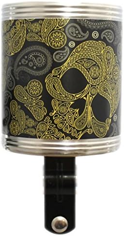 Custom Beach Cruiser Bicycle Stainless Steel Cup Holder - Paisley Skulls