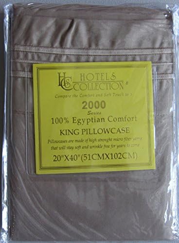 HCS Hotels Collection 2000 (New Edition) Supreme 2 Pieces Available in 15 Colors (Pillow Cases Queen/standard(20x30), Taupe)