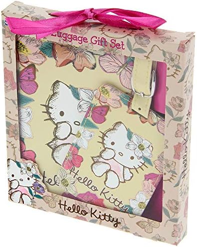 Passport Holder & Luggage Tag Set Travel Gifts (Hello Kitty Vintage Style)