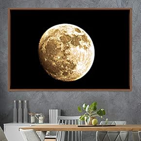 signwin Framed Canvas Wall Art Lunar Eclipse Aerial...