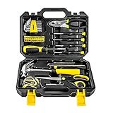 DEKOPRO 40-Piece Tool Set- General Household Hand Tool Kit with Plastic ToolBox Storage