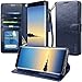 Galaxy Note 8 Case, K-Moze Galaxy Note 8 Wallet Case [4 Card Slots ] [Wrist Strap] [Stand Feature] PU Leather Flip Wallet Case Cover for Galaxy Note 8 - Blue