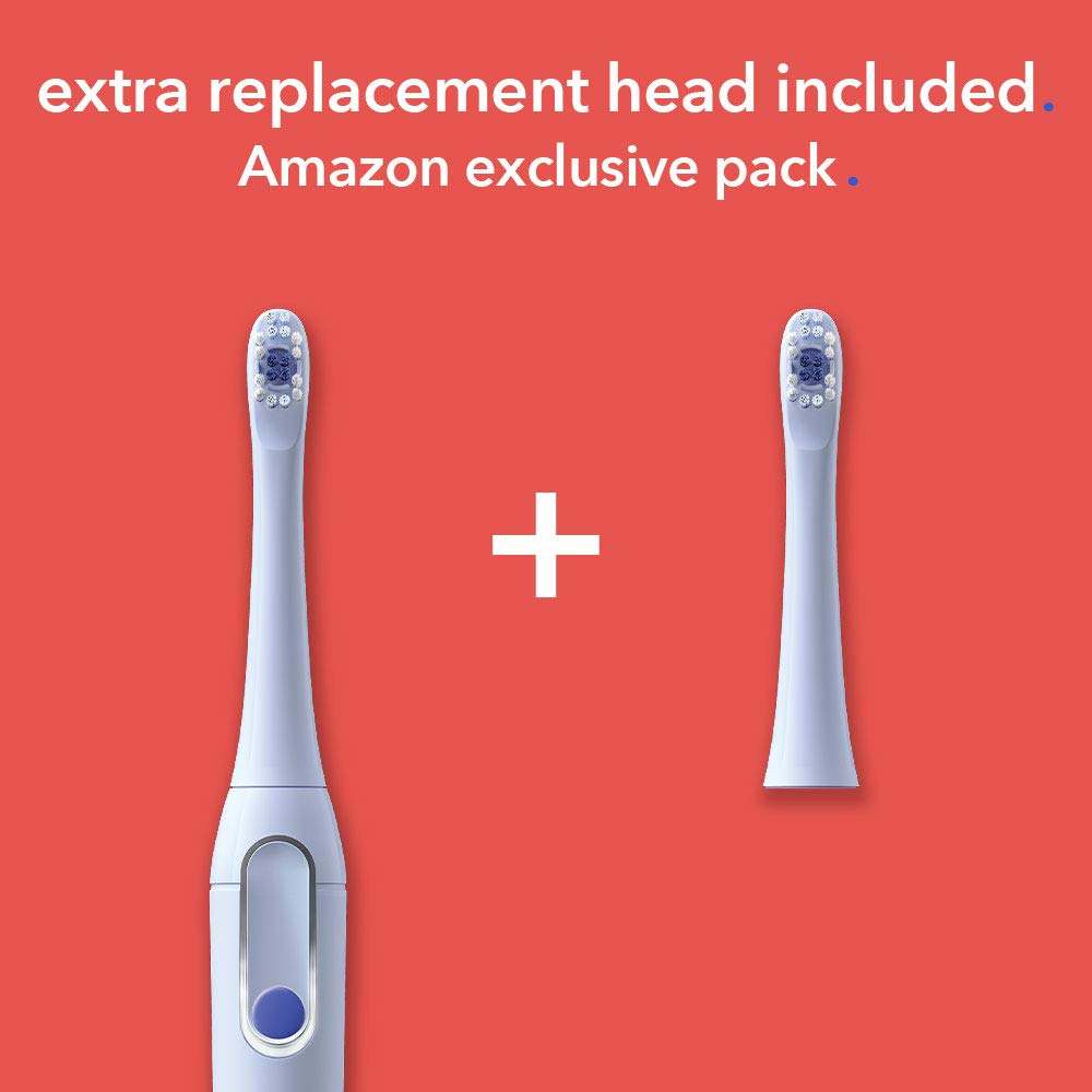 Colgate hum Smart Electric Toothbrush Kit, Rechargeable Sonic Toothbrush with Travel Case and Replacement Head, Blue: Beauty
