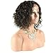 150% Density Brazilian Short Curly Bob Human Hair Lace Front Wigs with Baby Hair for Black Women Natural Color 12 inch
