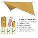 Gold Armour Rainfly Tarp Hammock, Premium 14.7ft/12ft/10ft/8ft Rain Fly Cover, Waterproof Ultralight Camping Shelter Canopy, Survival Equipment Gear Camping Tent Accessories (Khaki 12ft x 10ft)