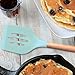 Silicone Cooking Utensils Set, Turquoise Kitchen Utensils Set With Holder-Silicone Spoon Rest, Silicone Ladle, Basting Spoon, Slotted Spoon, Pancake Turner, Spatula,Skimmer,Whisk,Rustic Utensil Holder