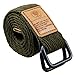 moonsix Canvas Web Belts for Men, Military Style D-ring Buckle Men's Belt, Army Green 2
