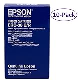Genuine Epson (ERC-38BR) 10-Pack Color Cartridge Black, Red Dot Matrix