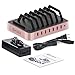 Okra 7-Port USB 16.8A Charging Station PRO [Most Powerful] Universal Desktop Tablet & Smartphone Multi-Device Hub Charging Dock for iPhone, iPad, Galaxy, Tablets [Charge 7 Tablets at Once] (Rose Gold)