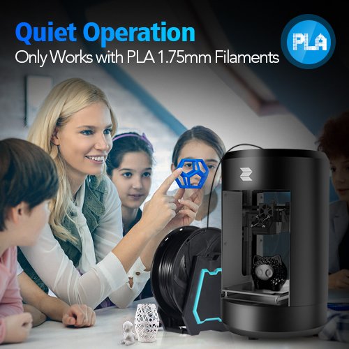 Mini 3D Printer - 3.9"x5.3"x4.7" Build Volume Desktop 3D Printer with Fully Metal Body, USB & Flash Drive Connectivity, Includes SD Card, Sample Filaments with Tools, Only Works with PLA 1.75mm - Thumbnail 3
