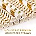 Bachelorette Straws- Gold Paper Straws with Banners