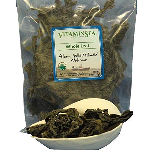 VitaminSea Organic Applewood Smoked Dulse - Whole Leaf 8 oz / 226 G Maine Coast Seaweed - USDA & Vegan Certified - Kosher - Keto or Paleo Diets - Atlantic Ocean - (AWSDWL8)