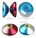 Unresponsive YOYO, P.lotor Newest Design V1 Polished Alloy Aluminum Professional Yo-yo Ball with Gift Package (Red & Blue)