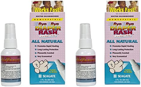 Seagate Products Homeopathic Bye Bye Diaper Rash Spray 2 ounce (pack of 2)