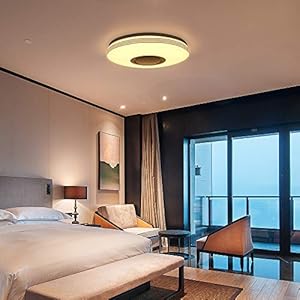 Bluetooth Luidspreker Licht Plafond, Nullnet 36W LED Smart Muziek Plafondlamp Dimbaar RGBW Kleur Veranderende Licht met…