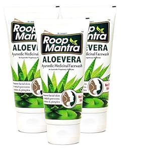 Roop Mantra Herbal Aloe Vera Face Wash for Men and Women, 50ml (Pack of 3)